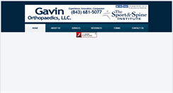 Desktop Screenshot of gavinortho.com